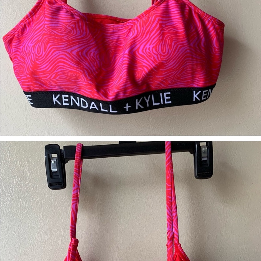 3 piece NWOT Kendall & Kylie Pink and Red Bikinis Swim Collection